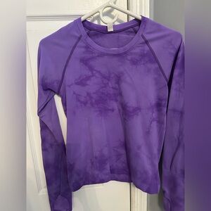 lululemon athletica Purple Tie-Dye Long Sleeve Top size 6